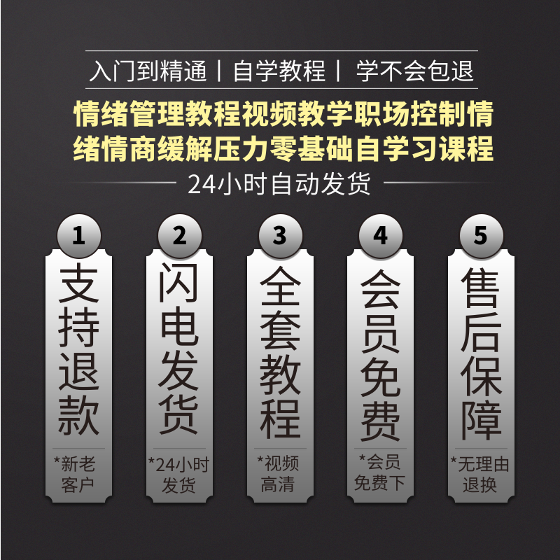 情绪管理教程视频教学职场控制情绪情商缓解压力零基础自学习课程