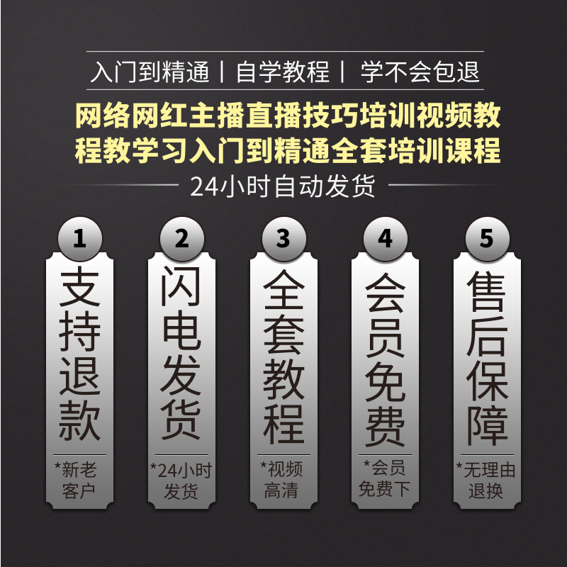 网络网红主播直播技巧培训视频教程教学习入门到精通全套培训课程