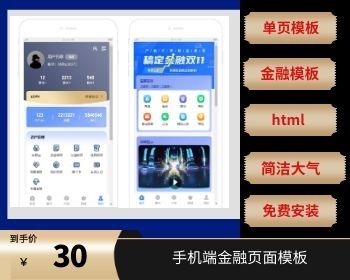 一款手机端金融页面模板