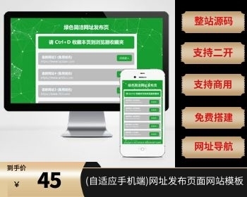 (自适应手机端)网址发布页面网站模板