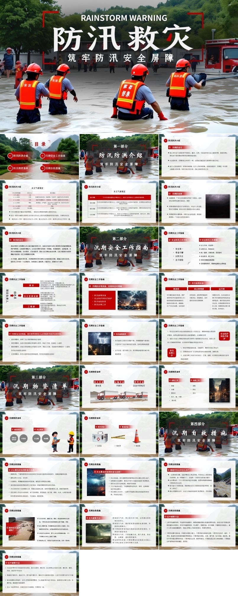防汛救灾指南动态ppt含讲稿