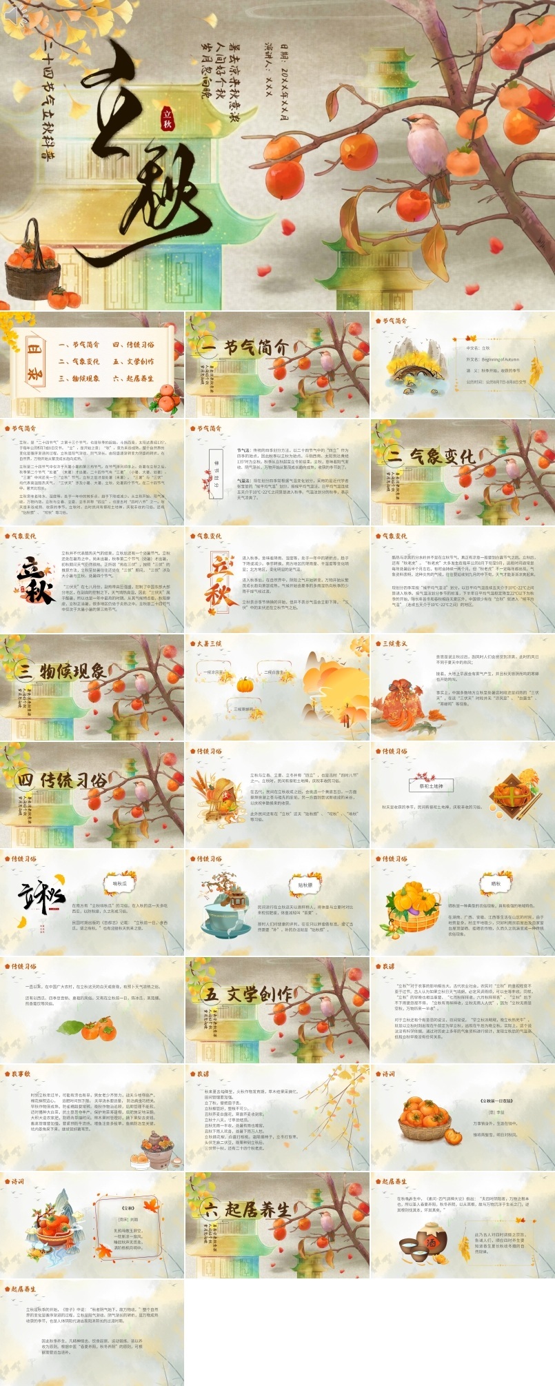 二十四节气之立秋课件PPT