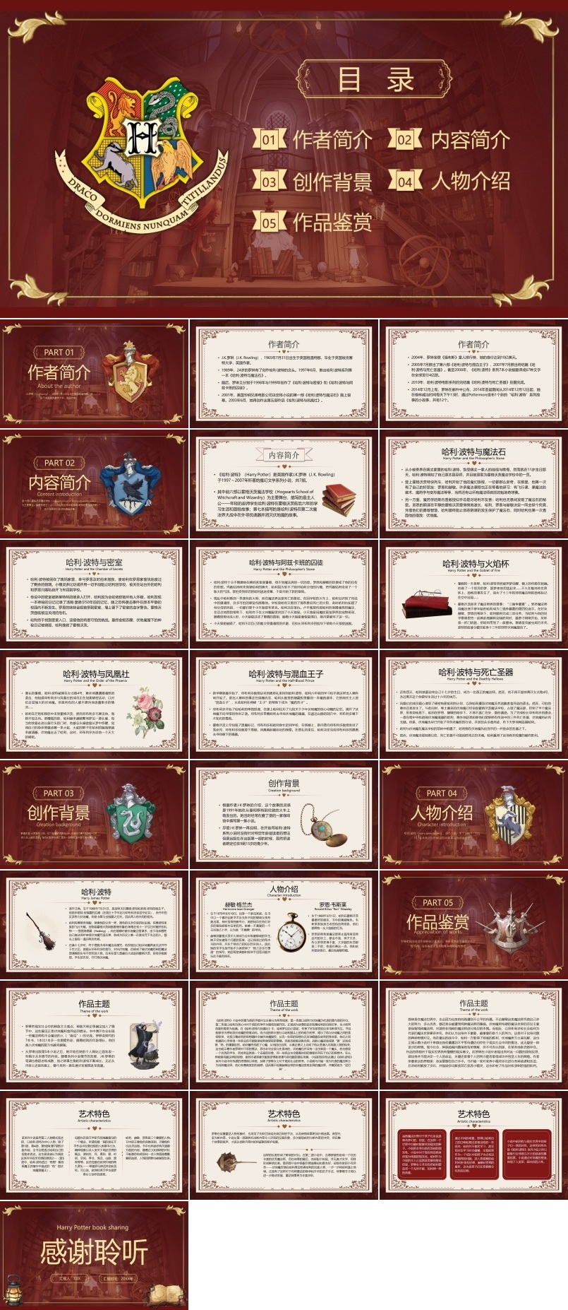哈利波特读书汇报课ppt课件